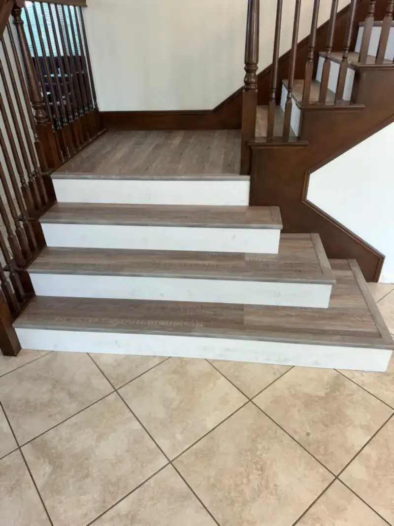 Stairs finished by the Monteros crew