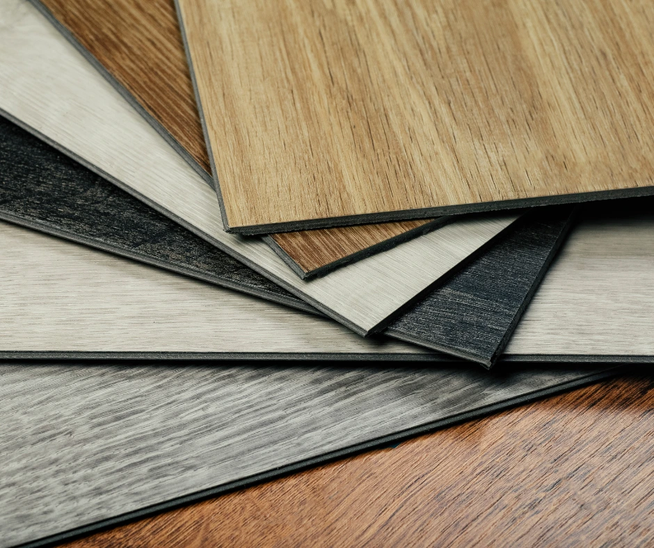 Luxury vinyl plank flooring in a living room