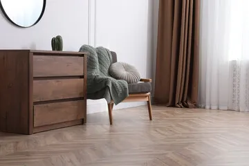 Styled room with luxury vinyl plank flooring