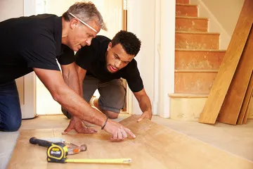 Inland Empire flooring contractor team on a residential job site